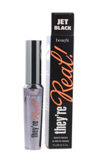 Benefit They're Real mascara tube closeup, showcasing sleek packaging for easy application.