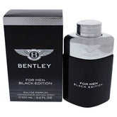 Bentley Black Edition EDP bottle front view, ideal for bold evening wear.