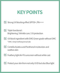Benton Air Fit UV Defense Sun Cream smooth application on skin with cooling sensation.