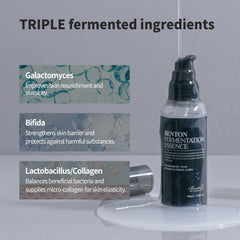BENTON Fermentation Essence packaging and product label conveying Korean clean beauty.