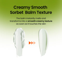 Beplain mung bean pore cleansing milk balm rinse image shows clean, non-greasy finish.