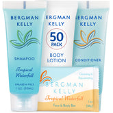 BERGMAN KELLY ginger lime shampoo bottle boosts guest refreshment during showers.
