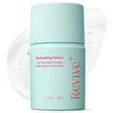Berkland red light therapy activation serum bottle and pump promotes enhanced pre-treatment hydration before sessions.