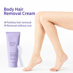 Bership Hair Removal Cream texture closeup shows rich, easy-to-spread formula.