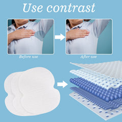 BESARME sleeve-seam fit armpit pads applied on fabric to prevent leakage