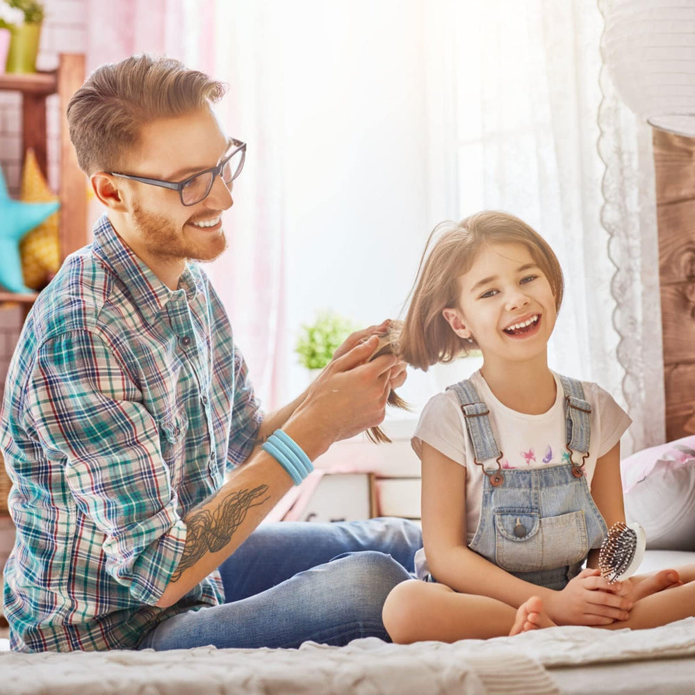Bessrung daily-use elastic hair ties in action during chores.