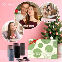Bessrung hair ties brown closeup for versatile pairing with warm hair tones.