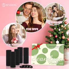 Bessrung black hair ties with sturdy stretch hold thick hair securely