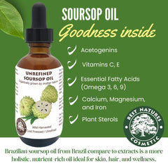 Best Nature's Cosmetics Virgin Soursop Oil close-up of light yellow texture