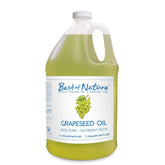 Best of Nature grapeseed oil bottle closeup highlighting lightweight, non-greasy skincare feel