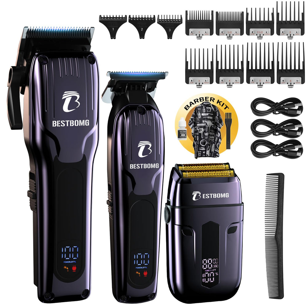 BESTBOMG BS-808C hair clippers front view for precise home grooming results