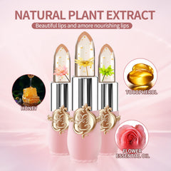 BestLand Flower Jelly Lipstick Set shimmer variant shows radiant, multidimensional shimmer finish.