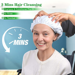 BestLink waterless shampoo cap wets hair for quick cleansing.