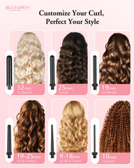 BESTOPE PRO ceramic-coated wand for smooth, lasting curls across hair textures