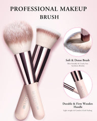 BESTOPE PRO soft synthetic bristles deliver smooth powder pickup and natural finish.