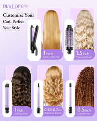 BESTOPE PRO thermal brush iron close-up highlighting smooth detangling and glossy finish.