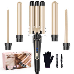 BESTOPE PRO Waver curling wand triple-barrel close-up for long-lasting beach waves