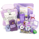 Betem Lavender Spa Gift Basket front view for relaxing at-home pampering