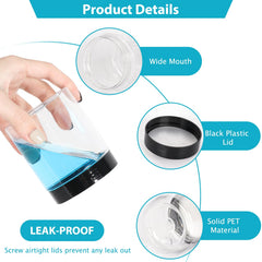 Betrome 8oz clear jar transparent body lets you identify ingredients at a glance.
