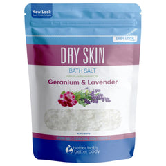 Better Bath Better Body dry skin bath salt pouch for soothing, skin-softening soaks.