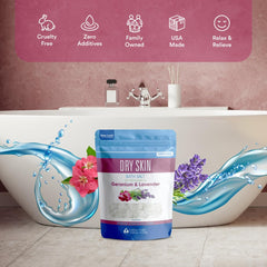 Better Bath Better Body geranium lavender oils bath for calming aromatherapy.