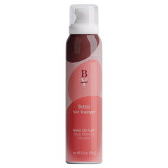 Better Not Younger volumizing mousse bottle front for lasting lift and shine.