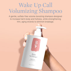 Better Not Younger Wake Up Call back label shows sulfate-free, color-safe cleansing