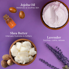 Better Shea Butter Lavender Body Butter hand-application demonstrates smooth absorption.