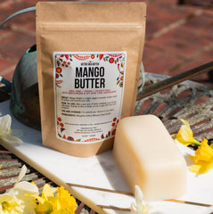 Better Shea Butter Mango Butter block 1lb label visible for bulk skincare