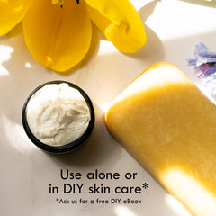 Better Shea Butter packaging photo highlights eco-friendly resealable pouch for storage.