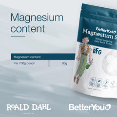 BetterYou Magnesium Sleep Kids Bath Flakes popping-candy detail adds playful sensory cue for bedtime.