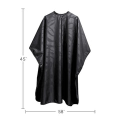 Betty Dain cape with snap-neck closure in use during appointment.