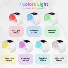Beuwe LED face mask color spectrum display for versatile sessions.