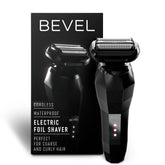 Bevel electric shaver front view for a close, comfortable shave.