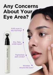 BE+WANTS Eye Serum for Dark Circles and Puffiness image demonstrates cooling, hydrating under-eye care.