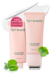 BE+WANTS neck roller close-up demonstrates massage action for potential neck firming.