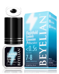 BEYELIAN Sensitive Glue bottle closeup illustrates compact, precise packaging for professional lash work.