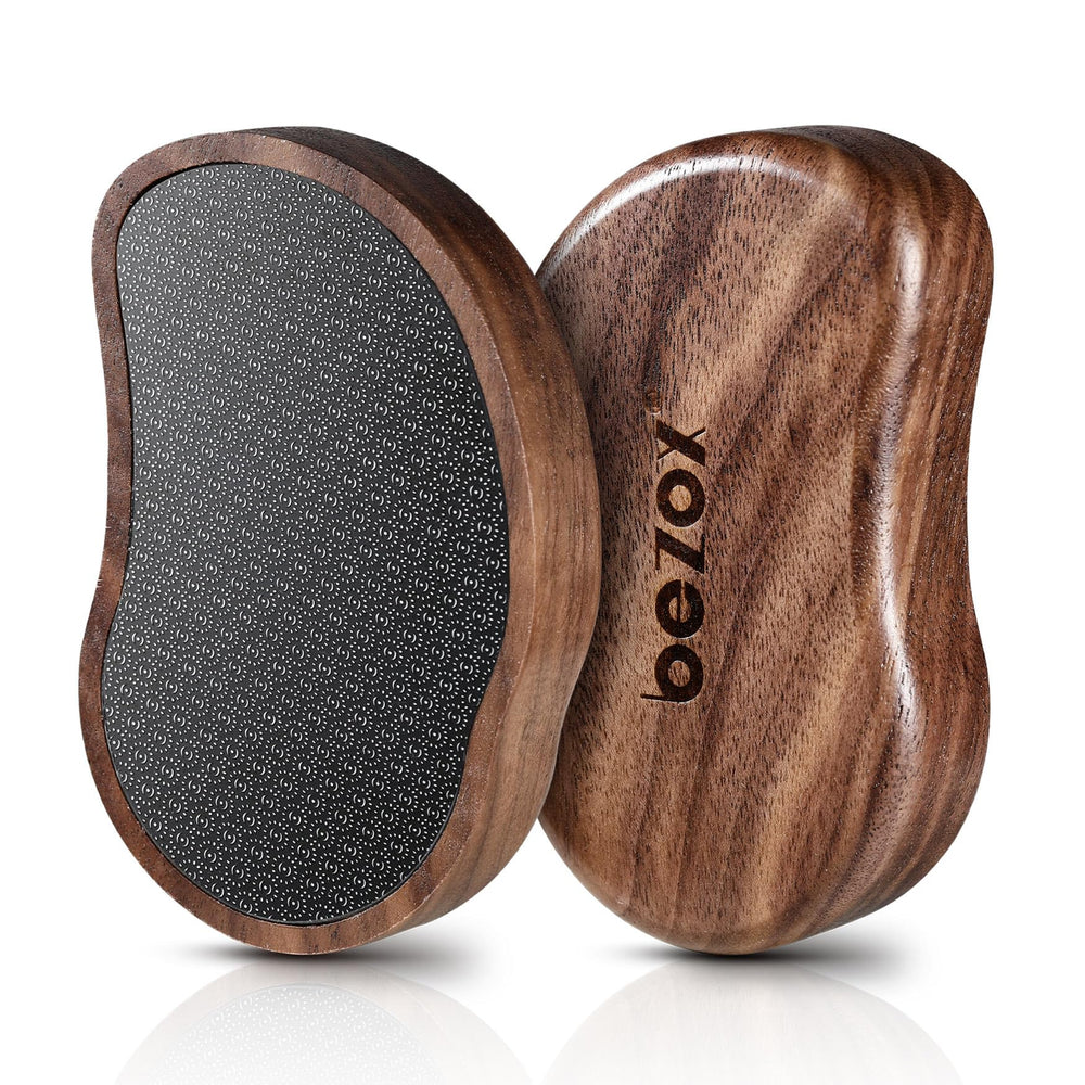 BEZOX glass foot scrubber hero shows compact design for quick smoothing