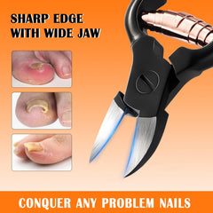 BEZOX thick-nail clippers heavy-duty steel withstands pressure for clean straight cuts
