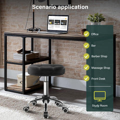 BFTOU swivel stool assembly guide showing quick base setup and height mechanism
