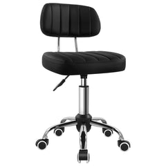 BFTOU black square swivel stool backrest for comfortable all-day support during sessions.