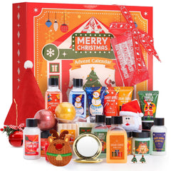 BFFLOVE Advent Calendar 2025 box-open scene showing festive skincare countdown setup