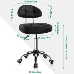 BFTOU swivel stool with wheel base demonstrating easy mobility