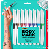 BIC BodyMark fine-tip markers provide precise temporary body art.
