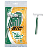 BIC Twin Select razor for sensitive skin delivers a smooth, gentle shave.
