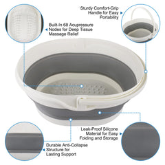 Bidful 12-liter foot bath capacity enables roomy soaks.