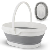 Bidful collapsible foot tub close-up for portable home spa relaxation.