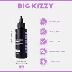 Big Kizzy Keratin Bond Remover being applied to keratin bond for removal.