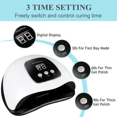 BigBear UV light nail lamp shows 30 60 90 second settings