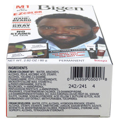 Bigen Ez Color for Men Jet Black Kit application step shows quick color mixing at home